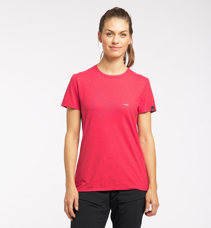 Haglöfs Womens Träd T-Shirt Red New Zealand 01526JLYV